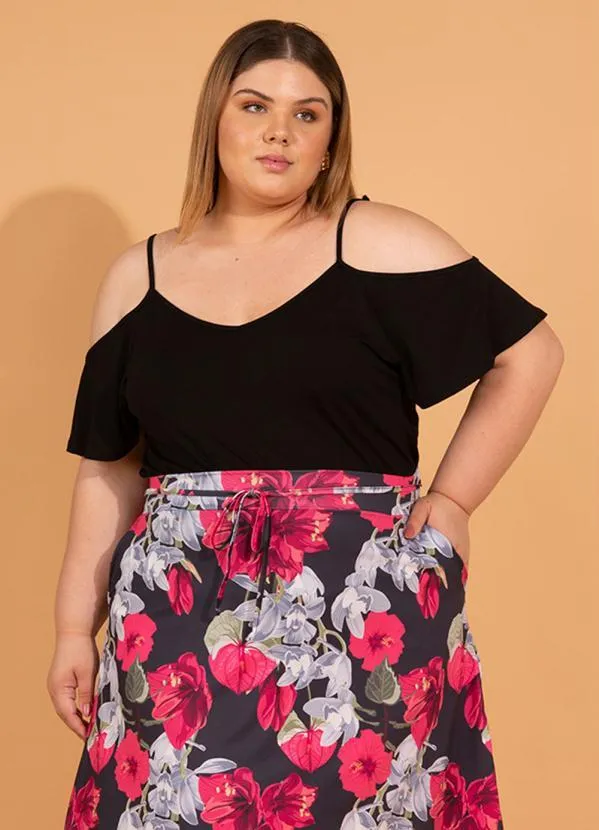 bonprix - Blusa de Alcinha Ombro de Fora Preto 5