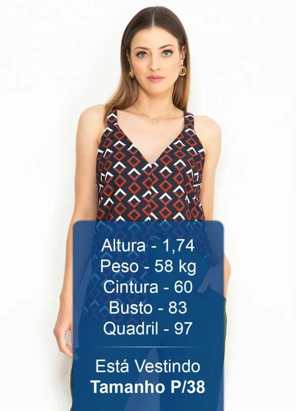 Maria Filó - Blusa de Linho Estampa Grade Preto 5