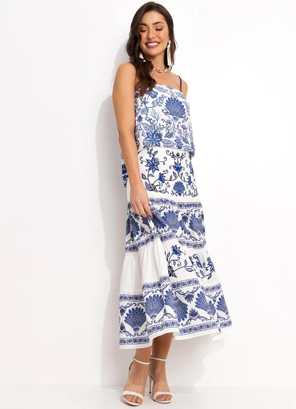 Farm - Blusa Decote em Viscose Azul 6