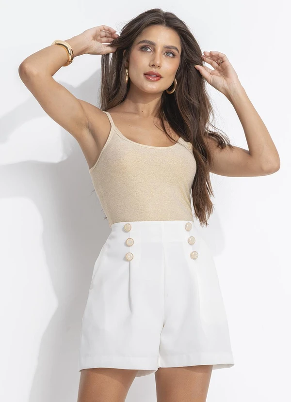 Quintess - Blusa Dourada em Malha Lurex 3