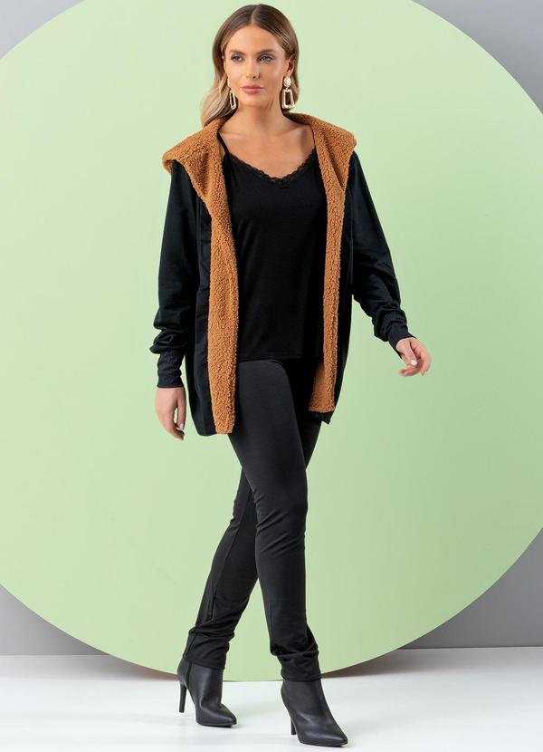 Quintess - Blusa em Viscose Preta Quintess 6