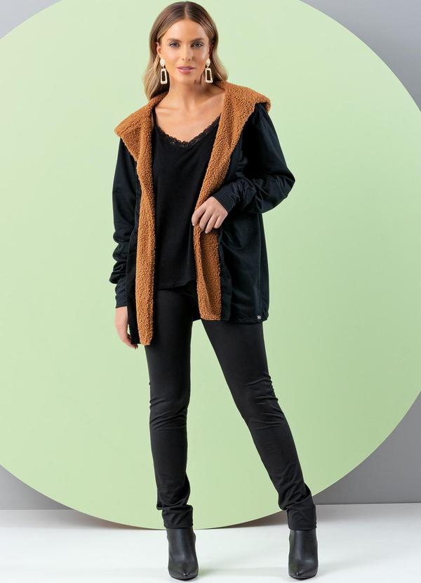 Quintess - Blusa em Viscose Preta Quintess 7