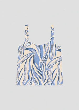 Cereja Rosa - Blusa Estampada com Alça Ajustável Branco - CEREJA ROSA
