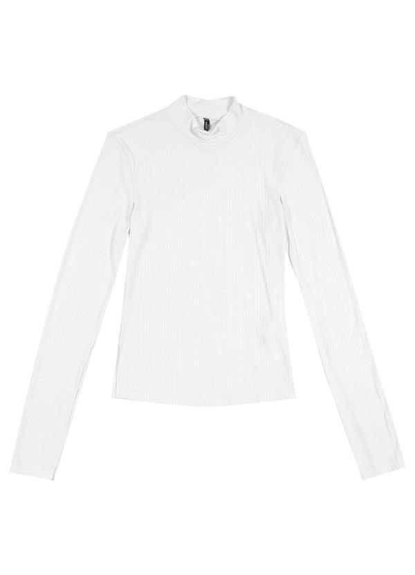 Habana - Blusa Feminina Adulto em Canelado Branco