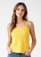 Infinita Cor - Blusa Feminina Alça Recorte nas Costas Amarelo - variação: Amarelo