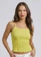 Infinita Cor - Blusa Feminina Alça Recorte nas Costas Amarelo - variação: Verde