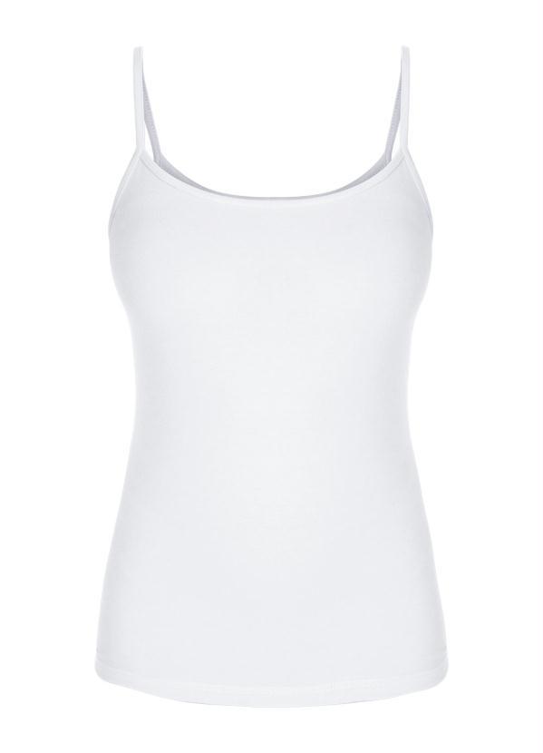 Basicamente - Blusa Feminina Branca com Alças Finas 5