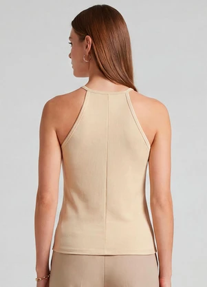 Infinita Cor - Blusa Feminina com Cava Americana Amarelo - INFINITA COR