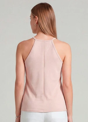 Infinita Cor - Blusa Feminina com Cava Americana Marrom - INFINITA COR