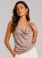 Infinita Cor - Blusa Feminina com Decote Degagê Bege - variação: Bege