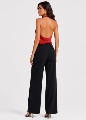 Infinita Cor - Blusa Feminina com Decote Degagê Vermelho - INFINITA COR