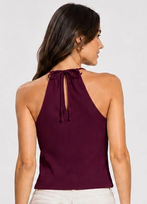 Infinita Cor - Blusa Feminina com Decote em V Roxo - INFINITA COR