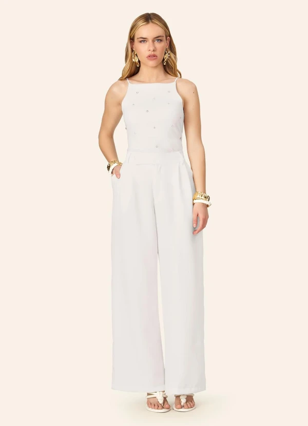 Endless - Blusa Feminina de Alça com Rebites Ribana Bege