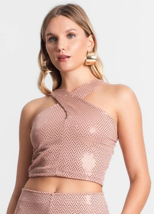 Endless - Blusa Feminina de Alça e Decote em X Rosa - ENDLESS