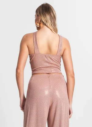 Endless - Blusa Feminina de Alça e Decote em X Rosa - ENDLESS
