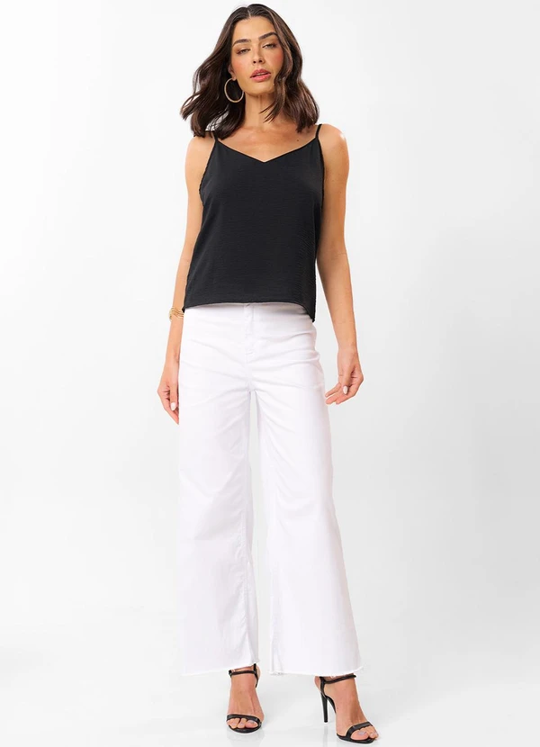 Rovitex - Blusa Feminina de Alça em Air Flow Básica Preto 3