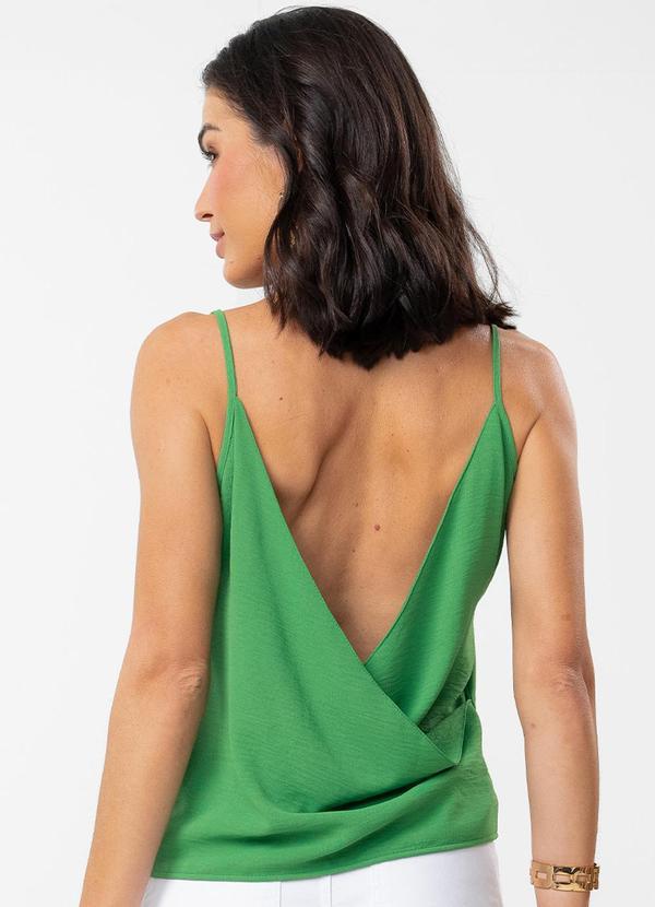 Rovitex - Blusa Feminina de Alça em Air Flow Básica Verde 2
