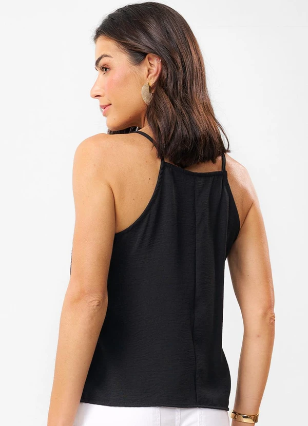 Rovitex - Blusa Feminina de Alça em Air Flow Preto 2