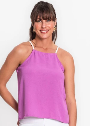 Rovitex - Blusa Feminina de Alça em Air Flow Roxo - ROVITEX