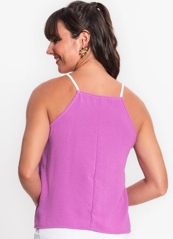 Rovitex - Blusa Feminina de Alça em Air Flow Roxo 2