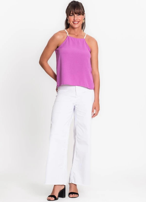 Rovitex - Blusa Feminina de Alça em Air Flow Roxo 3