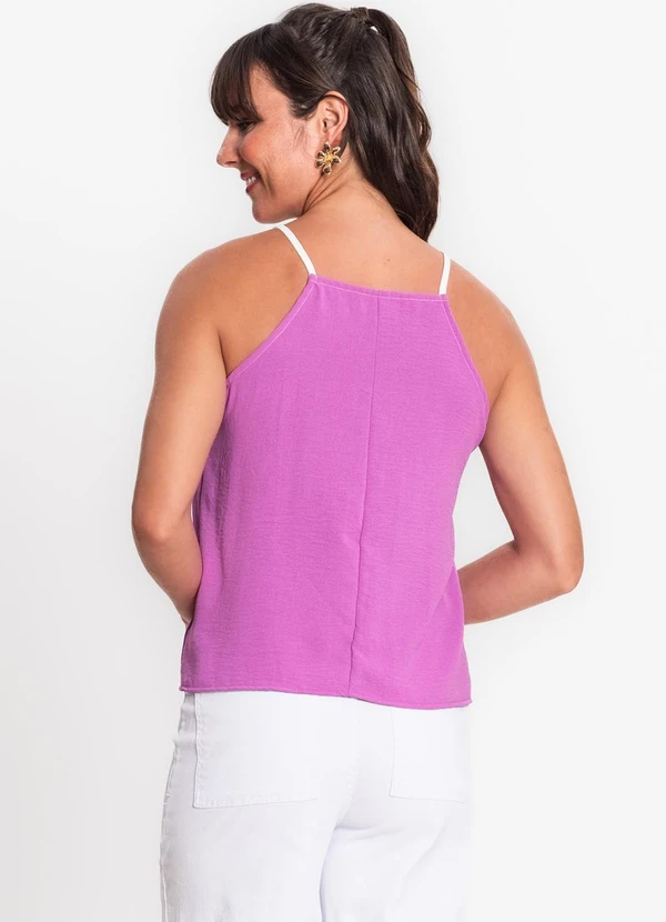 Rovitex - Blusa Feminina de Alça em Air Flow Roxo 4