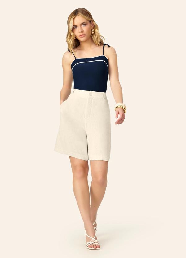Endless - Blusa Feminina de Alça em Viscose Lisa Azul