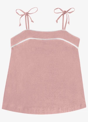 Endless - Blusa Feminina de Alça em Viscose Lisa Rosa - ENDLESS