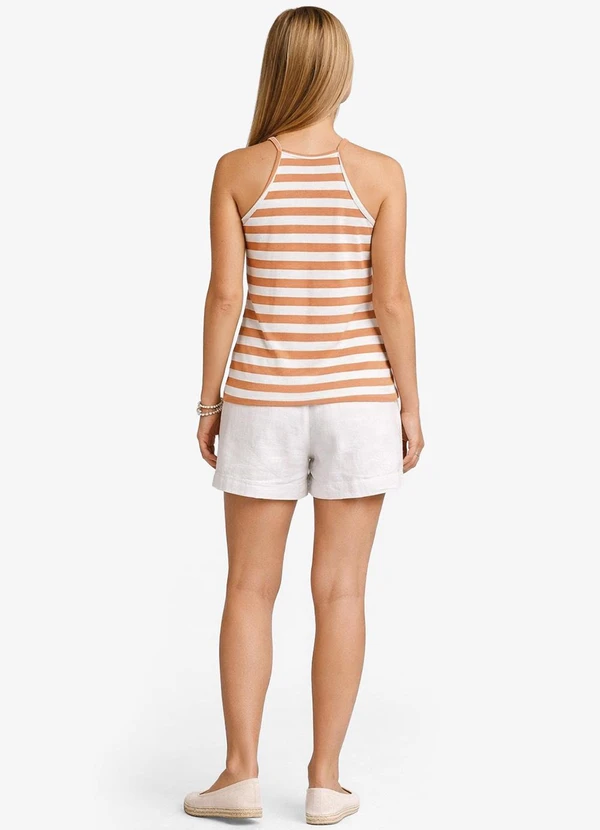 Infinita Cor - Blusa Feminina de Alça Marrom 4