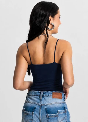 Rovitex - Blusa Feminina de Alça Poliamida Azul - ROVITEX