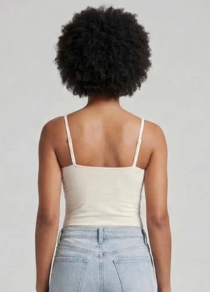 Rovitex - Blusa Feminina de Alça Poliamida Style Box Bege - ROVITEX