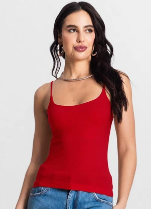 Rovitex - Blusa Feminina de Alça Poliamida Vermelho - ROVITEX