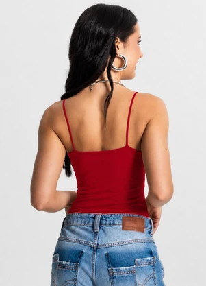 Rovitex - Blusa Feminina de Alça Poliamida Vermelho - ROVITEX
