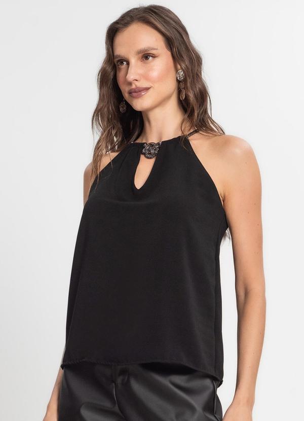 Endless - Blusa Feminina de Alça Preto
