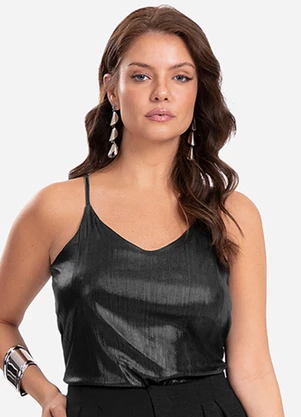 Endless - Blusa Feminina de Alça Preto - ENDLESS