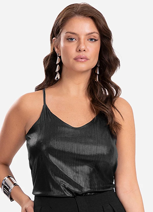 Endless - Blusa Feminina de Alça Preto