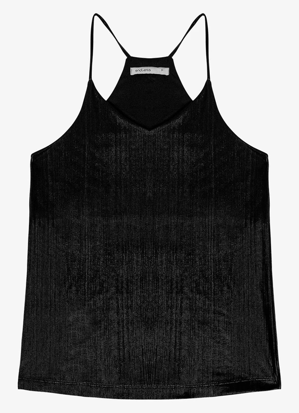 Endless - Blusa Feminina de Alça Preto 2
