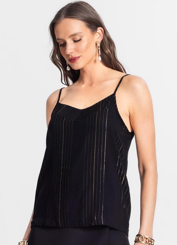 Endless - Blusa Feminina de Alça Preto