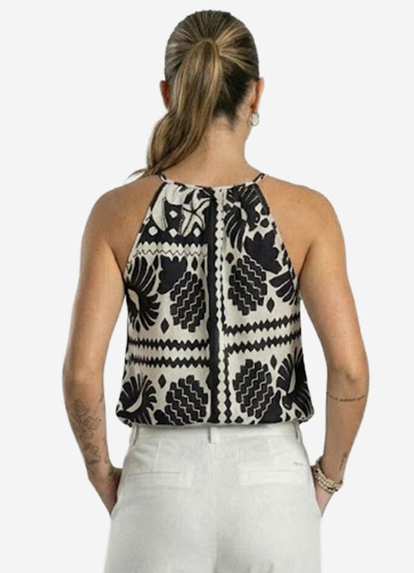 Infinita Cor - Blusa Feminina de Alça Preto 2