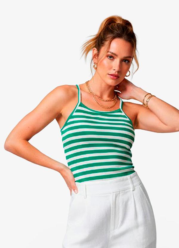 Infinita Cor - Blusa Feminina de Alça Verde
