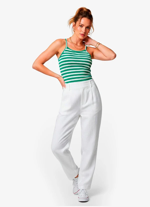 Infinita Cor - Blusa Feminina de Alça Verde 3