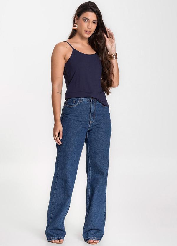 Select - Blusa Feminina de Alças Básica Azul 3