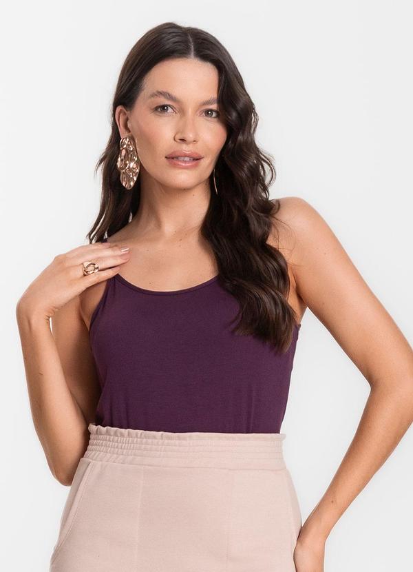 Select - Blusa Feminina de Alças Básica Roxo