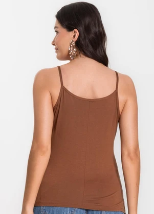 Select - Blusa Feminina de Alças Básica Marrom - SELECT