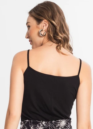 Select - Blusa Feminina de Alças Básica Preto - SELECT