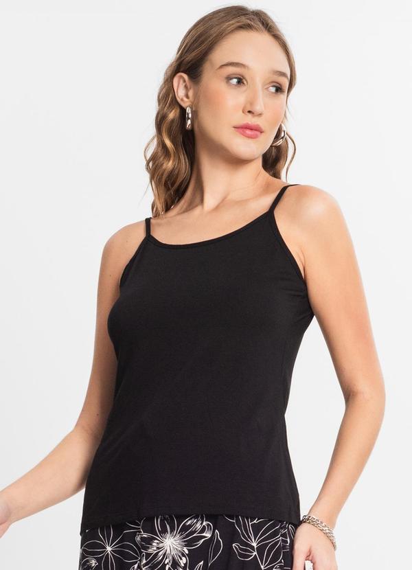 Select - Blusa Feminina de Alças Básica Preto