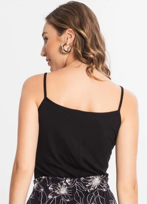 Select - Blusa Feminina de Alças Básica Preto - SELECT