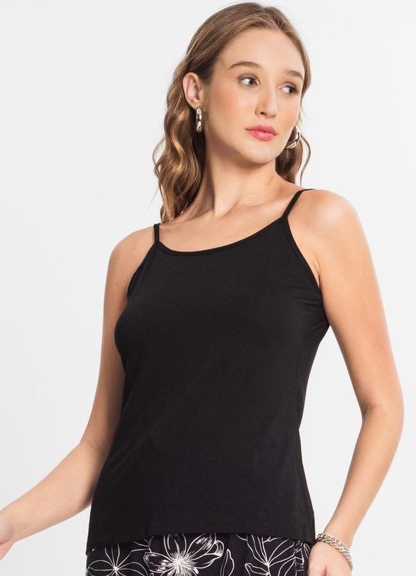 Select - Blusa Feminina de Alças Básica Preto