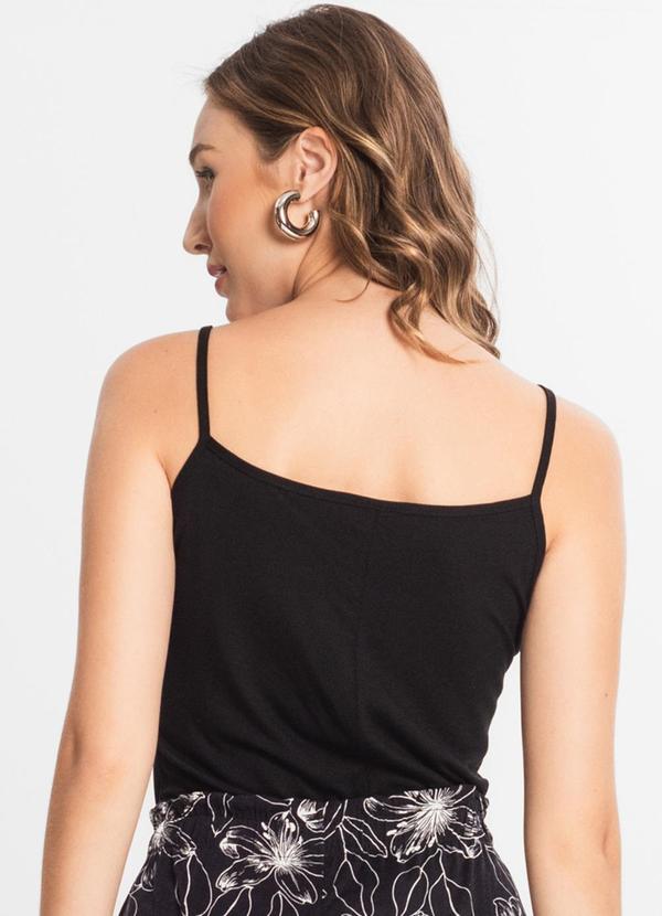 Select - Blusa Feminina de Alças Básica Preto 2