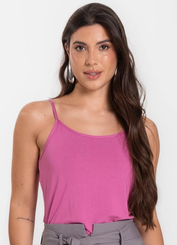 Select - Blusa Feminina de Alças Básica Rosa